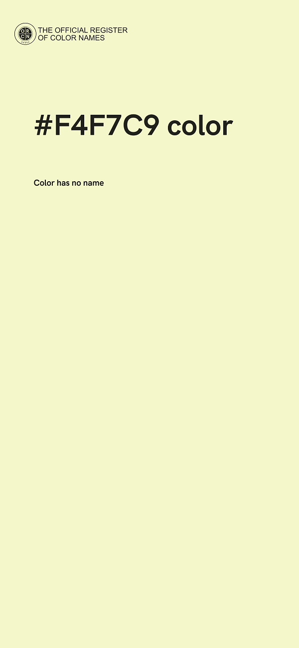 #F4F7C9 color image