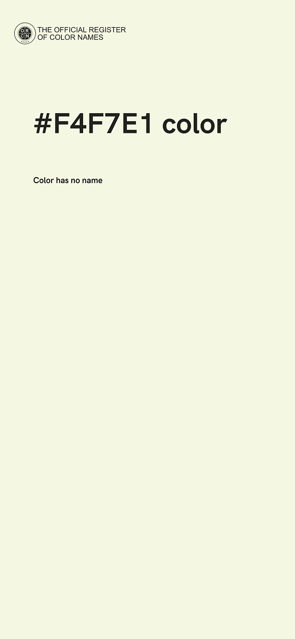 #F4F7E1 color image