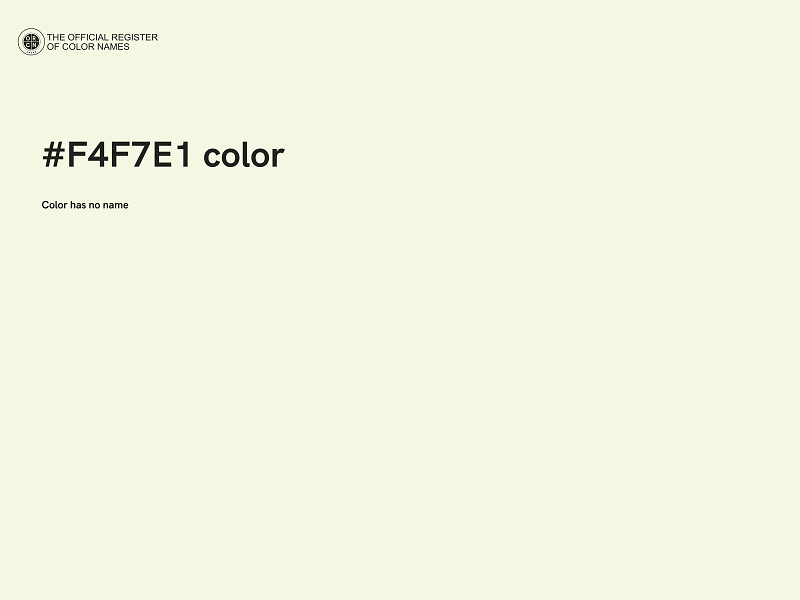 #F4F7E1 color image
