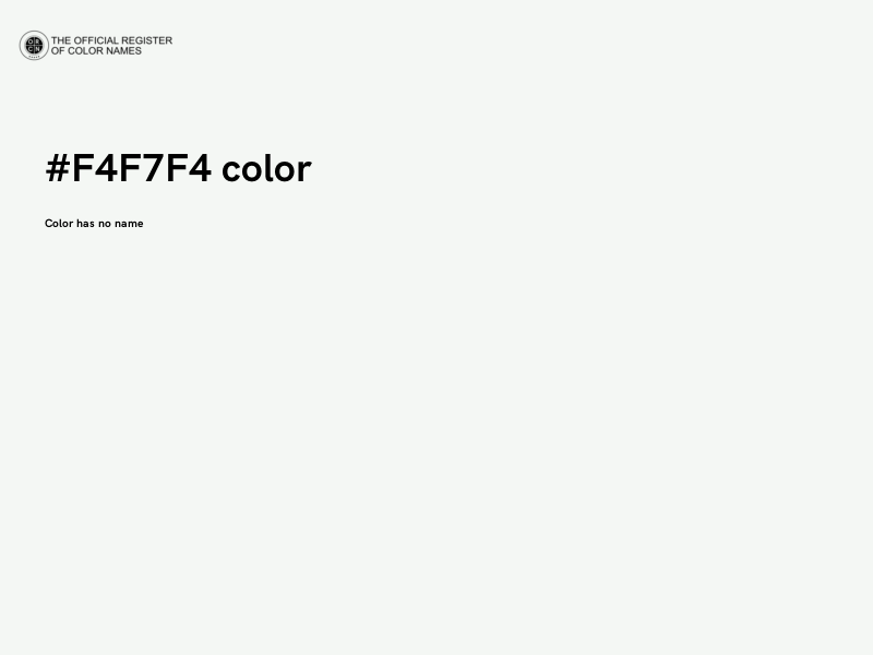 #F4F7F4 color image
