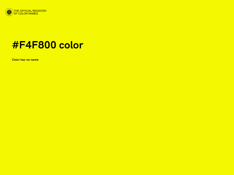 #F4F800 color image