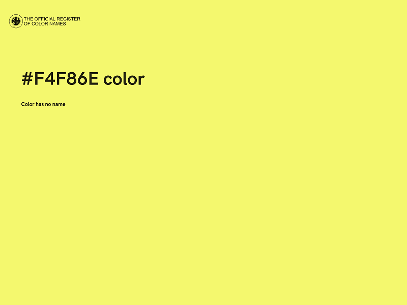#F4F86E color image