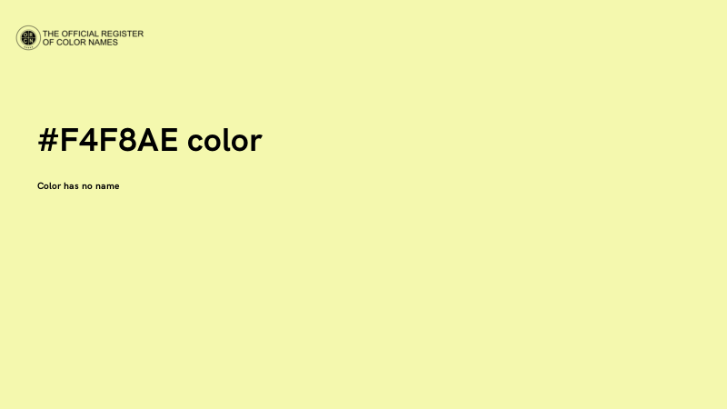 #F4F8AE color image