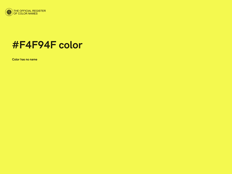 #F4F94F color image