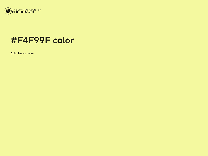 #F4F99F color image