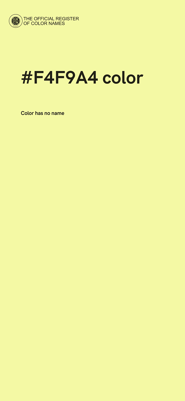 #F4F9A4 color image