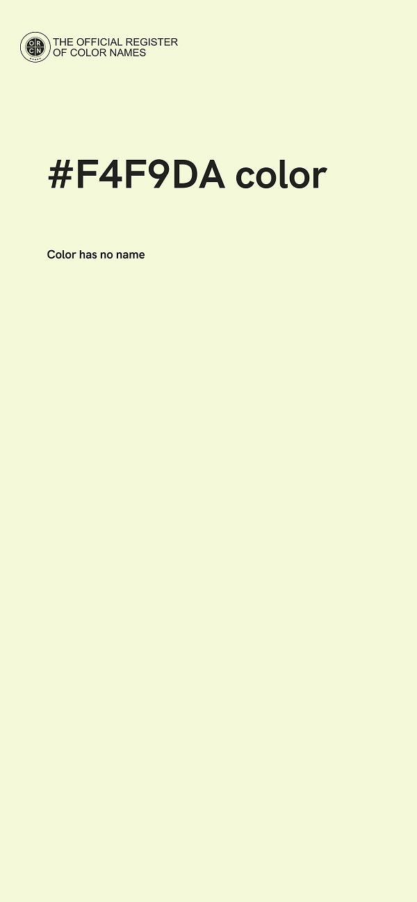 #F4F9DA color image