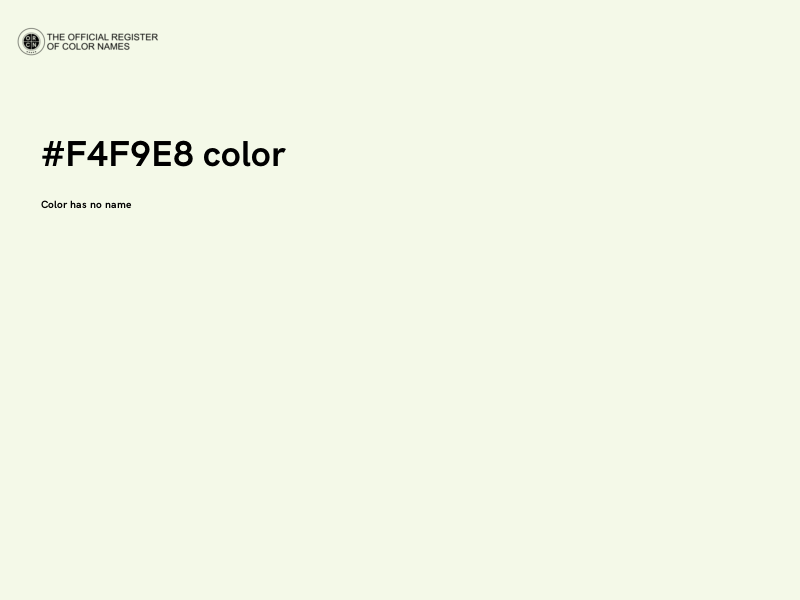 #F4F9E8 color image