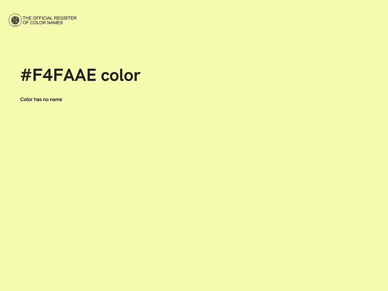 #F4FAAE color image