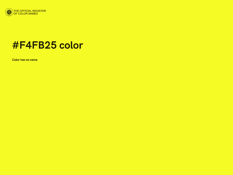 #F4FB25 color image
