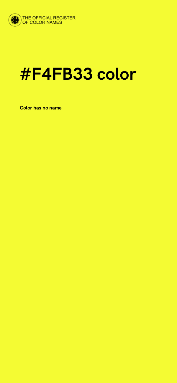 #F4FB33 color image