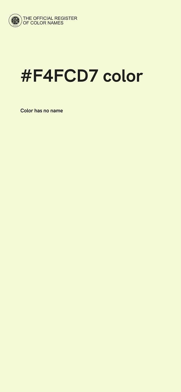 #F4FCD7 color image