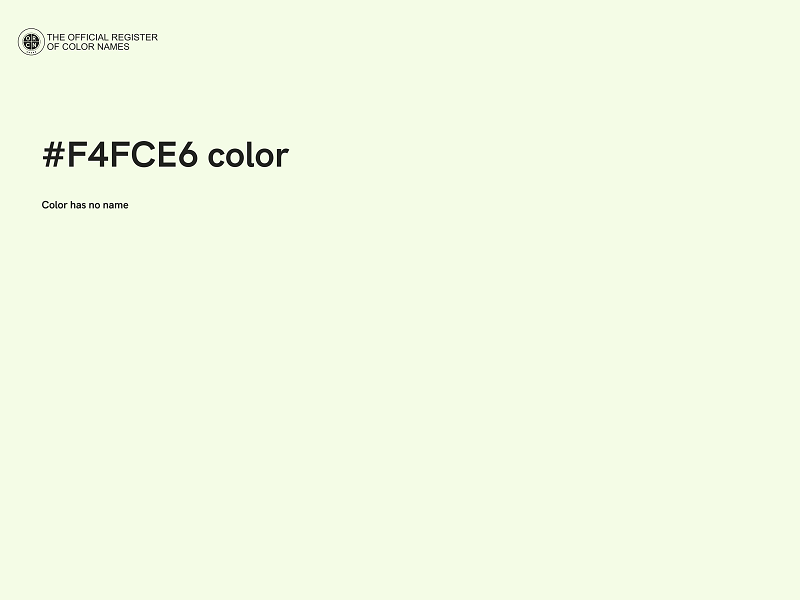 #F4FCE6 color image