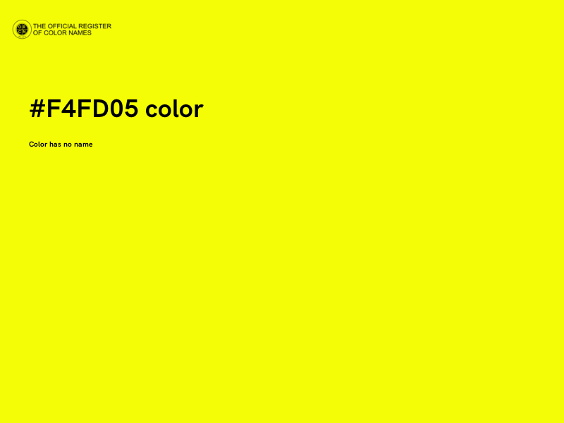 #F4FD05 color image