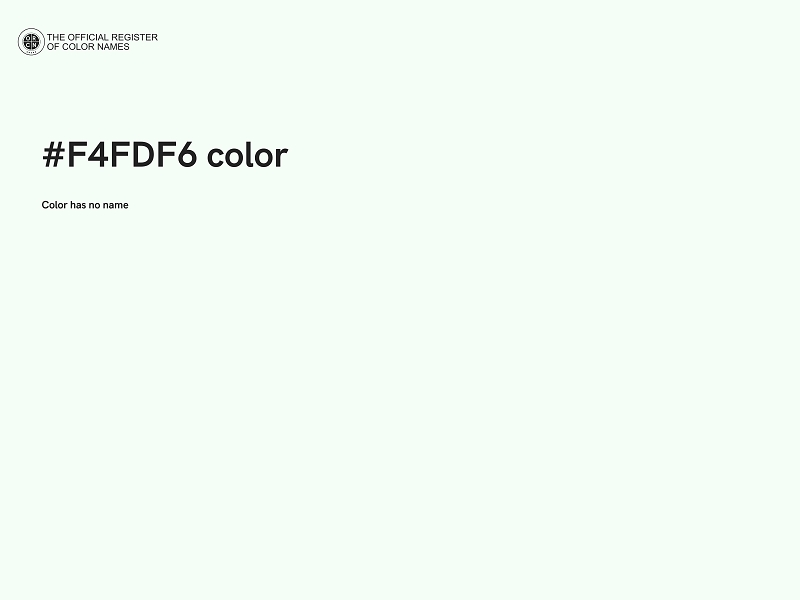 #F4FDF6 color image
