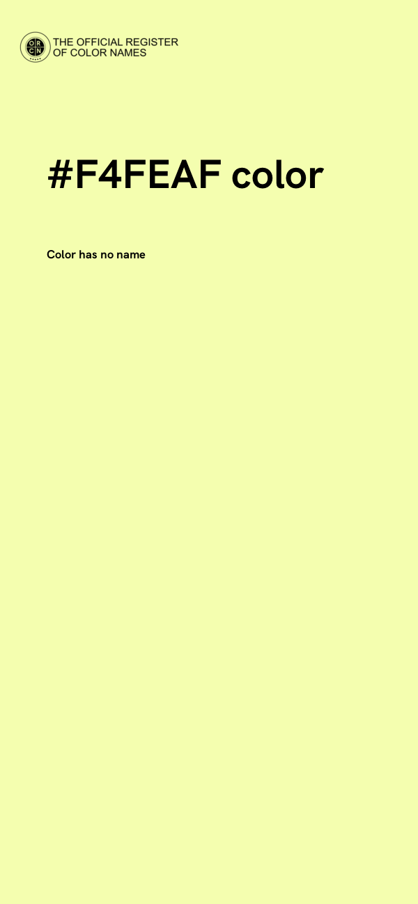 #F4FEAF color image
