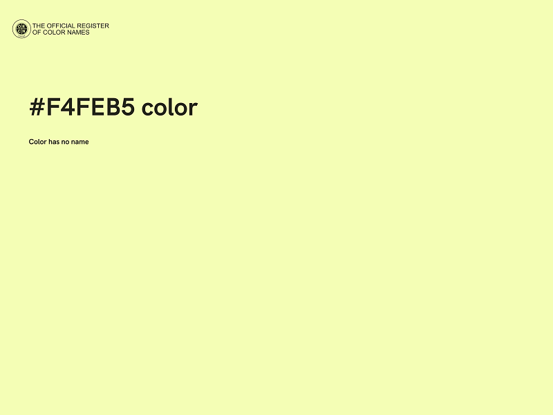#F4FEB5 color image