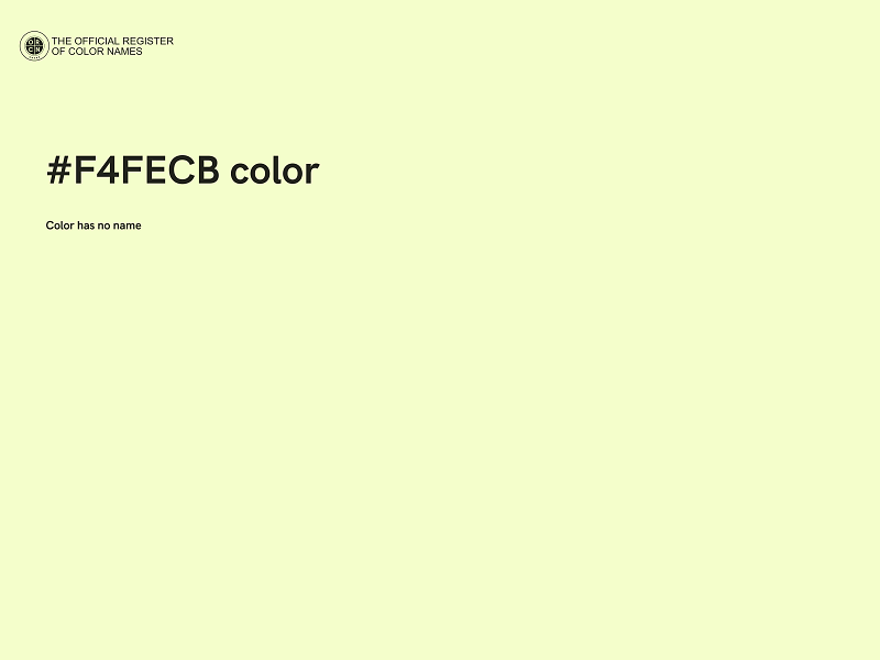 #F4FECB color image