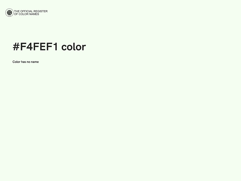 #F4FEF1 color image