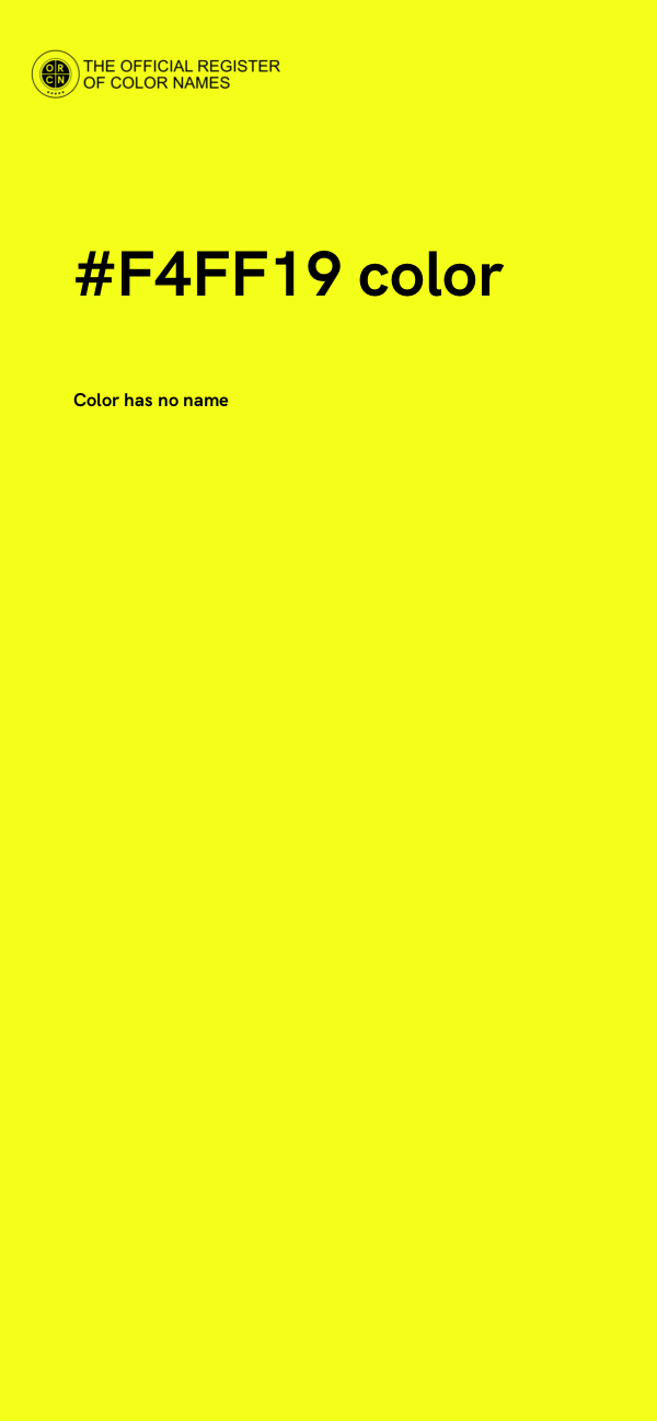 #F4FF19 color image