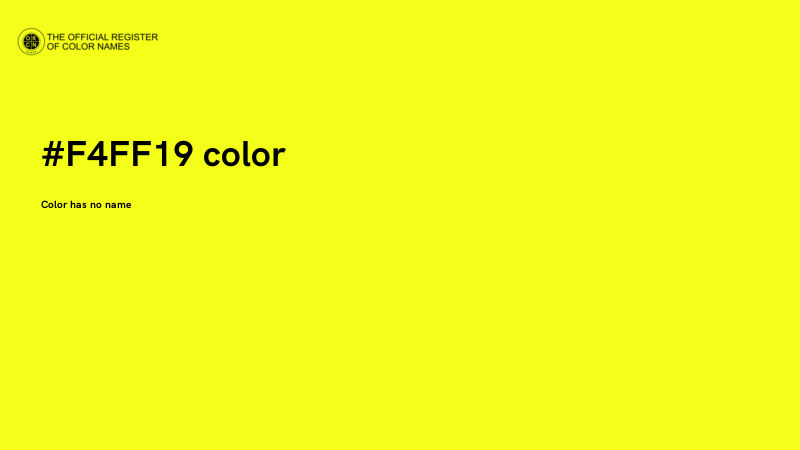 #F4FF19 color image