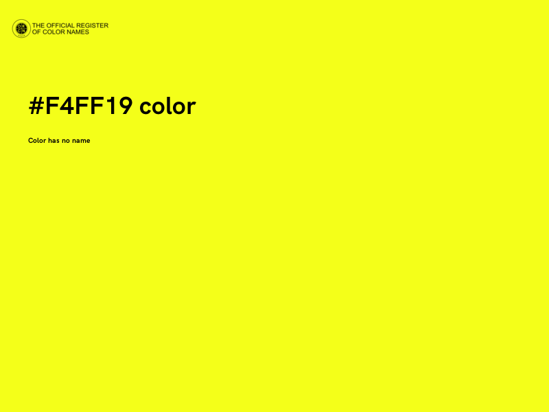 #F4FF19 color image