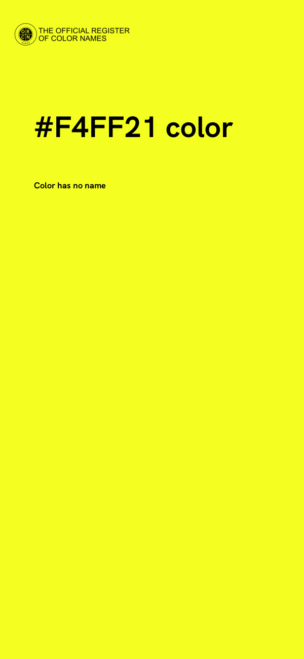 #F4FF21 color image