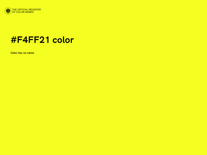 #F4FF21 color image