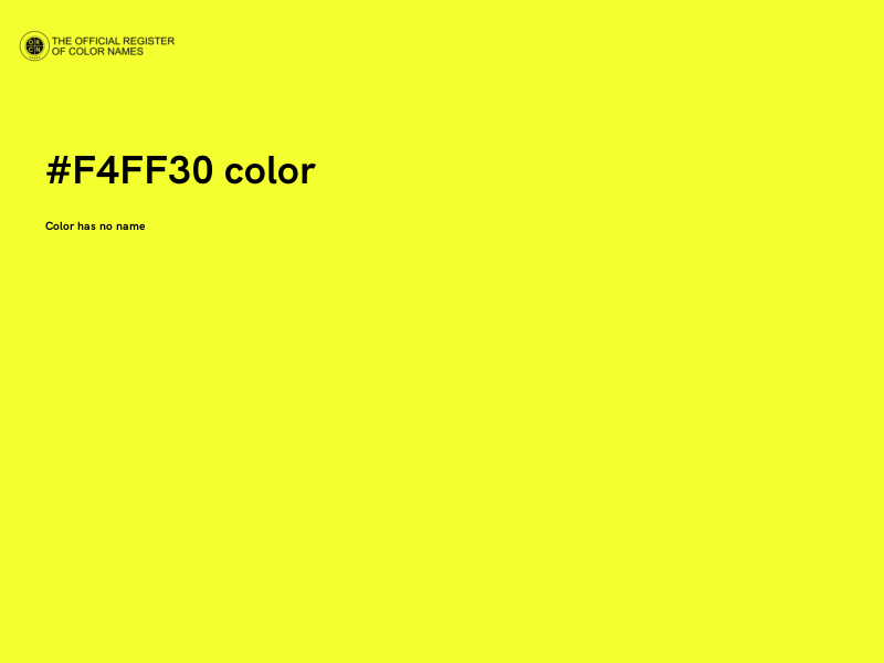 #F4FF30 color image