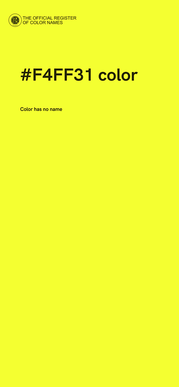 #F4FF31 color image