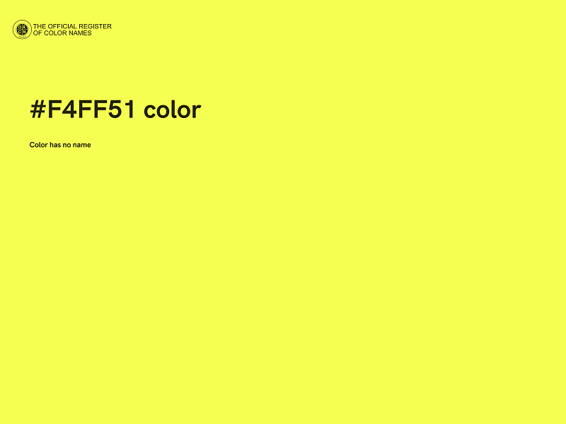 #F4FF51 color image