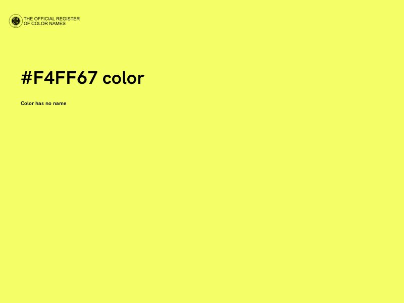 #F4FF67 color image