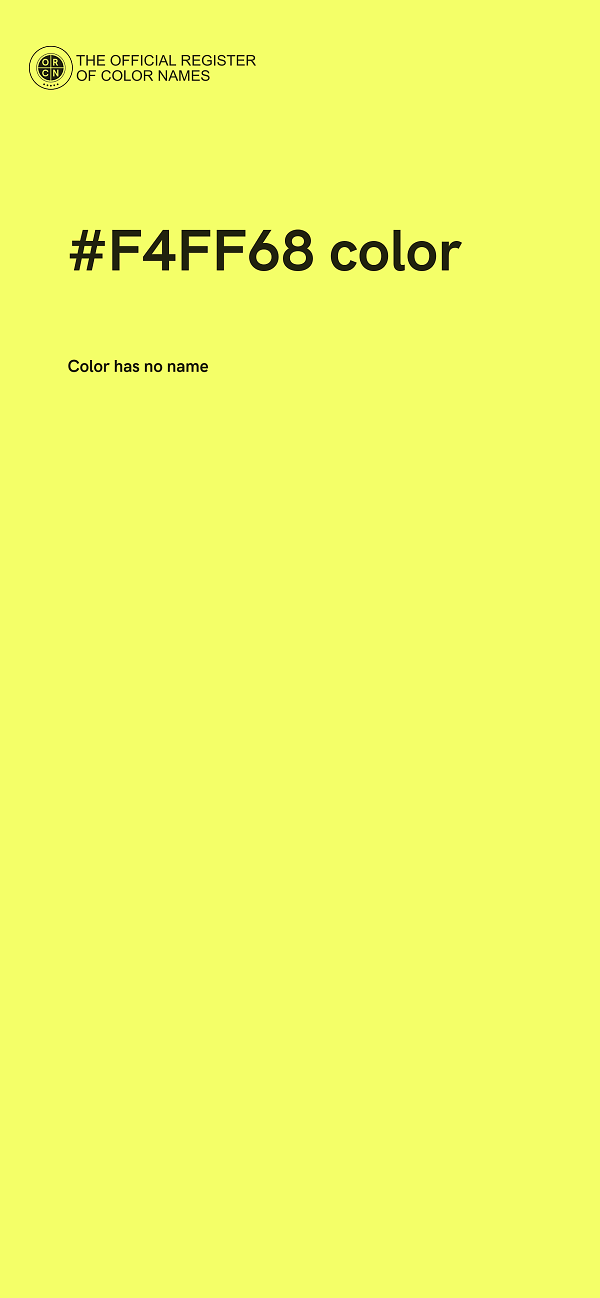 #F4FF68 color image