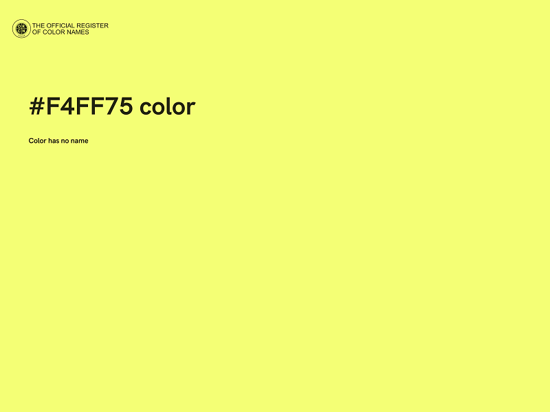 #F4FF75 color image