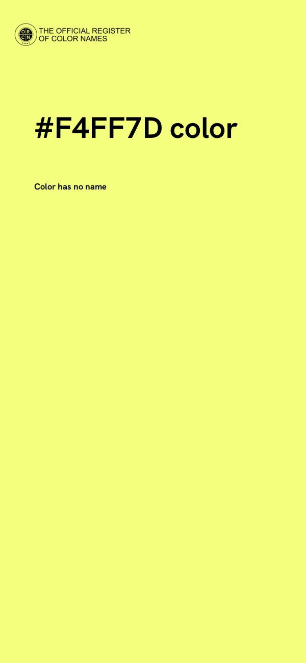 #F4FF7D color image