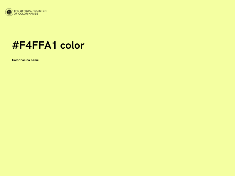 #F4FFA1 color image