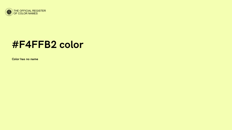 #F4FFB2 color image