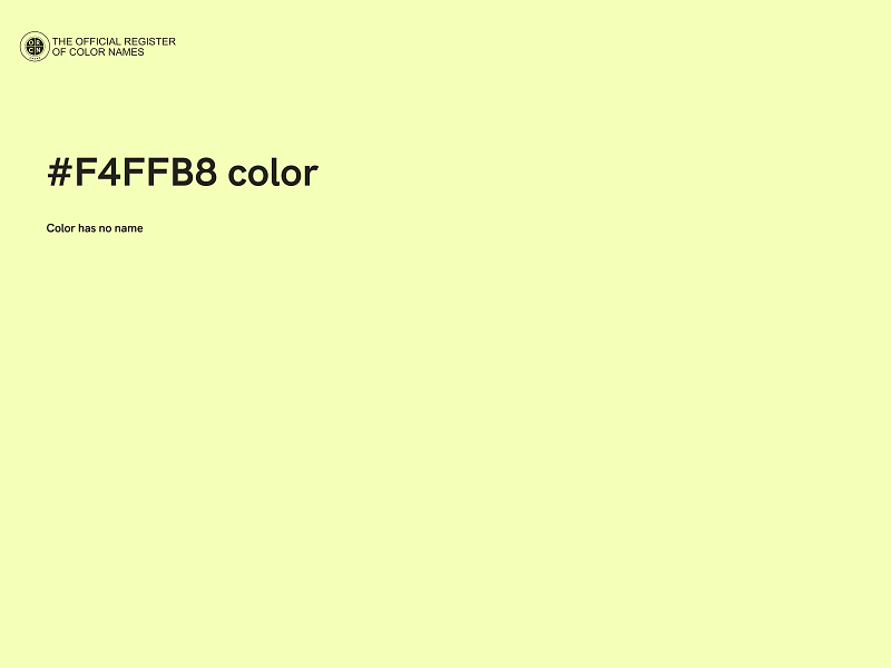 #F4FFB8 color image