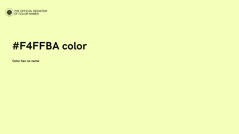 #F4FFBA color image