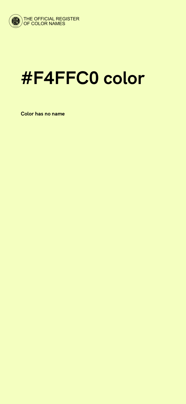 #F4FFC0 color image