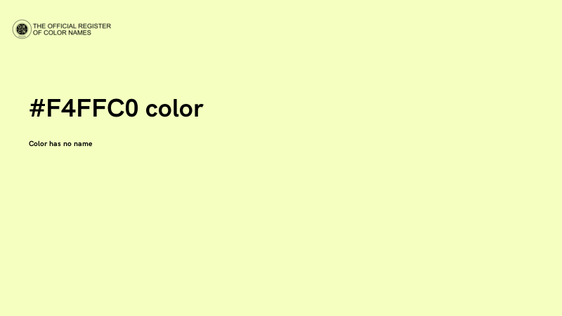 #F4FFC0 color image