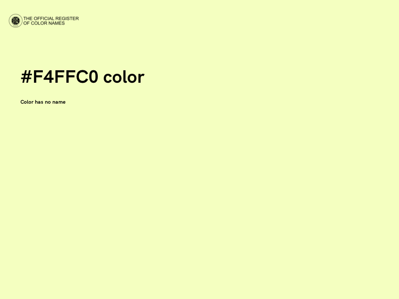 #F4FFC0 color image