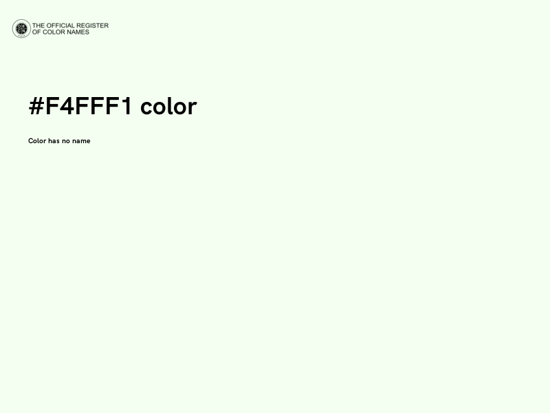 #F4FFF1 color image