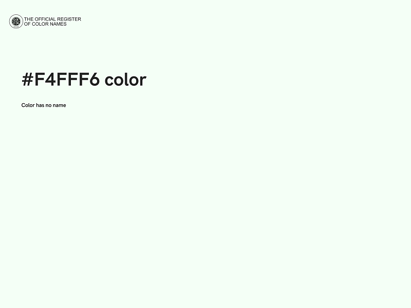 #F4FFF6 color image