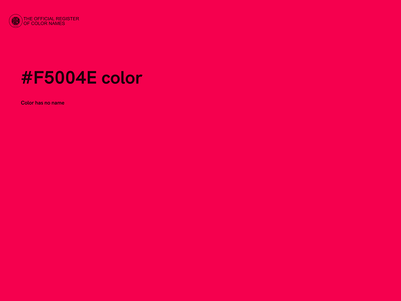 #F5004E color image