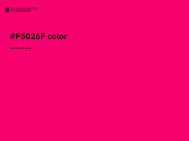 #F5026F color image