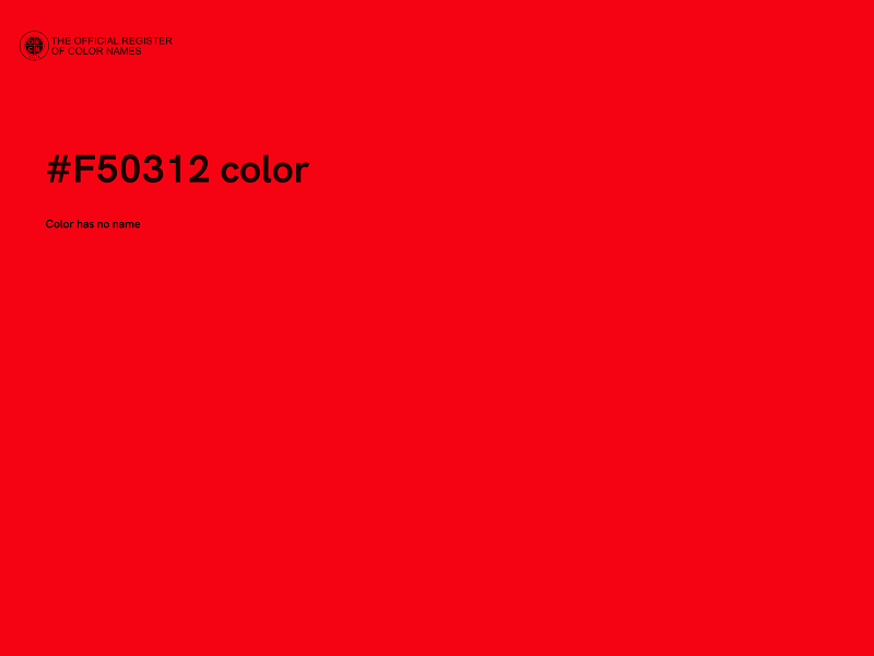 #F50312 color image