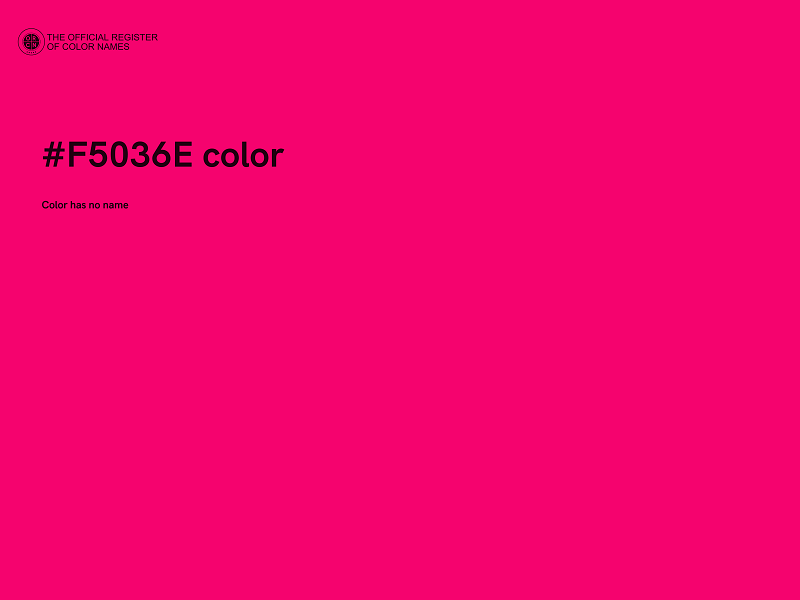 #F5036E color image