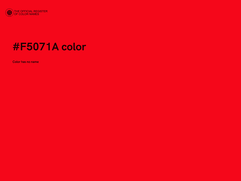 #F5071A color image