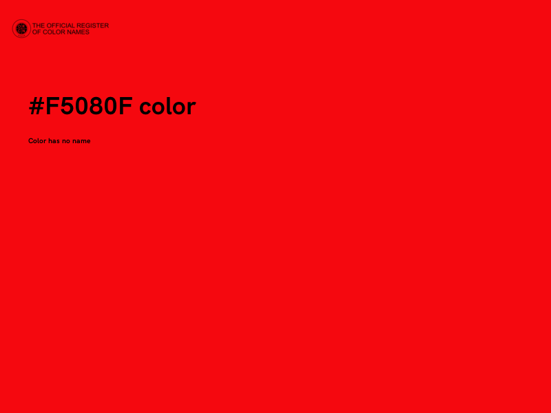 #F5080F color image